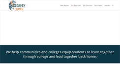 Desktop Screenshot of degreesofchange.org